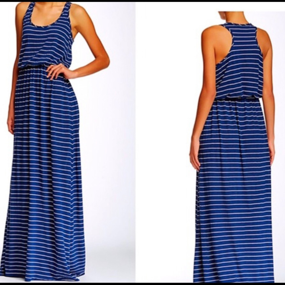 Michael Stars Royal Blue Tank Racerback Maxi Dress, O/S